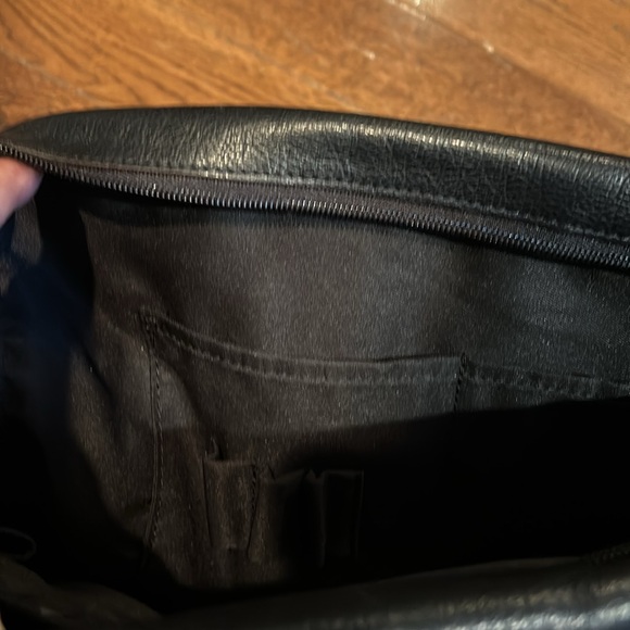 Unisex Fossil Leather Briefcase - Black/Brown- Excellent Condition - Picture 6 of 15